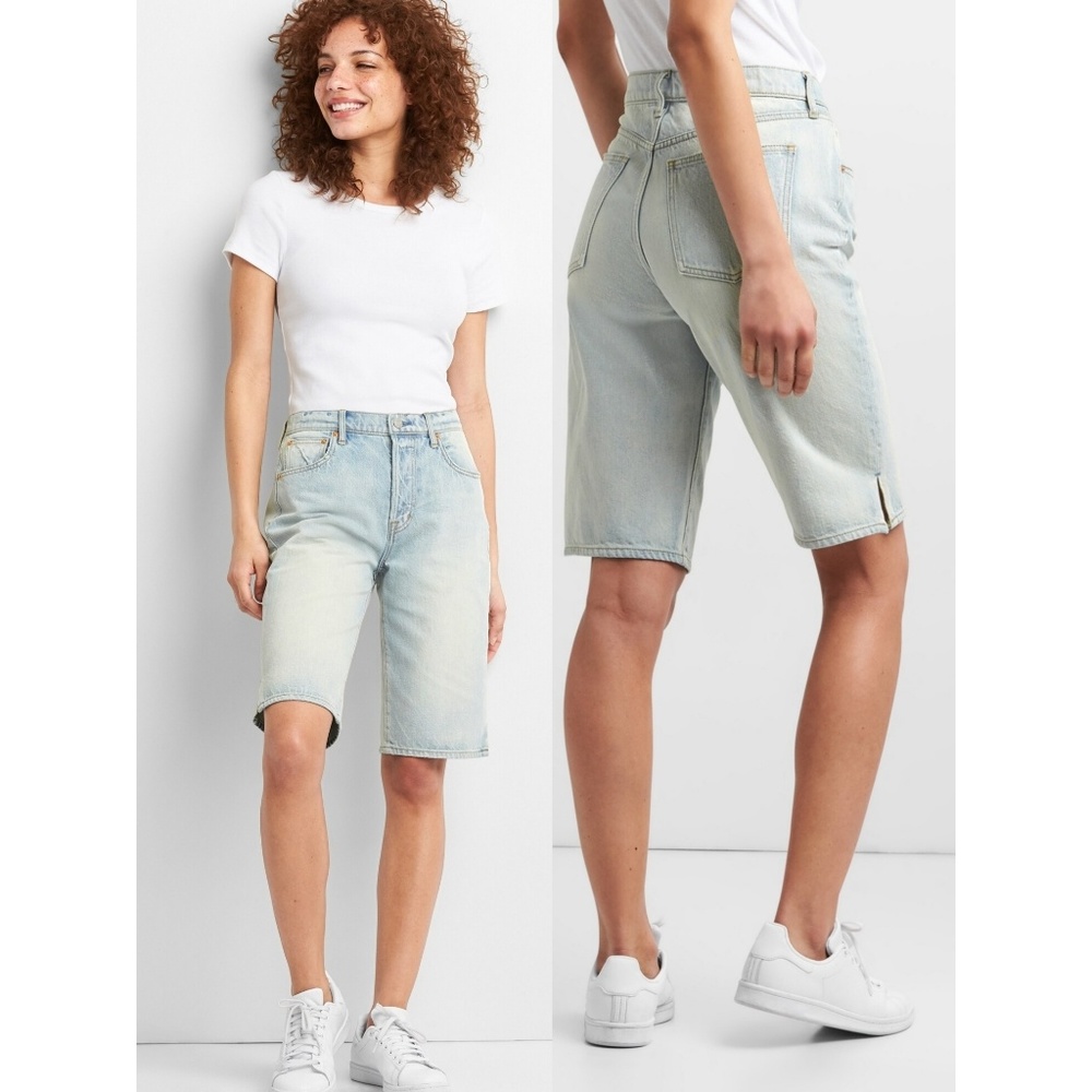 NWT GAP DENIM Super High Rise 12' Bermuda Shorts